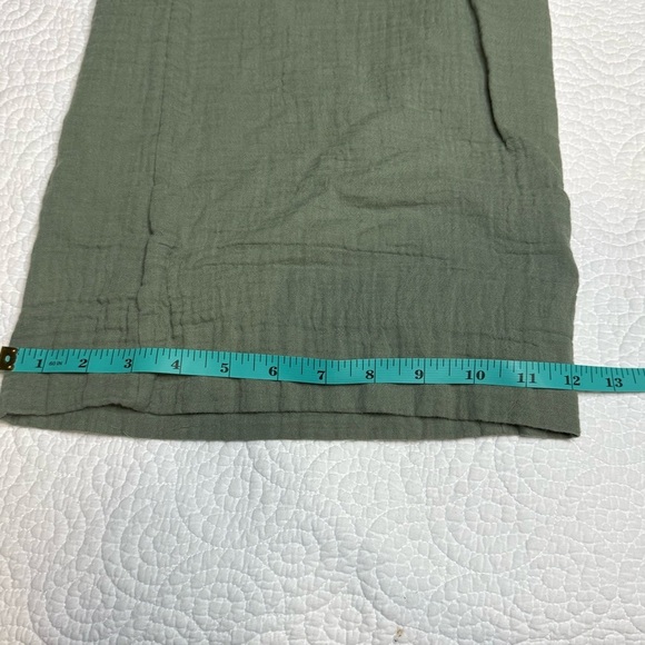 Roxy Green Wide Leg Pants with Relaxed Fit 100% cotton - Picture 9 of 14